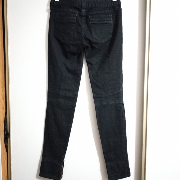 Ed Hardy Christian Audigier 25 Moto Punk Rock Skater Skinny Ankle Zip Jeans - Picture 5 of 8